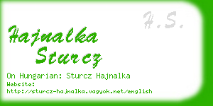 hajnalka sturcz business card